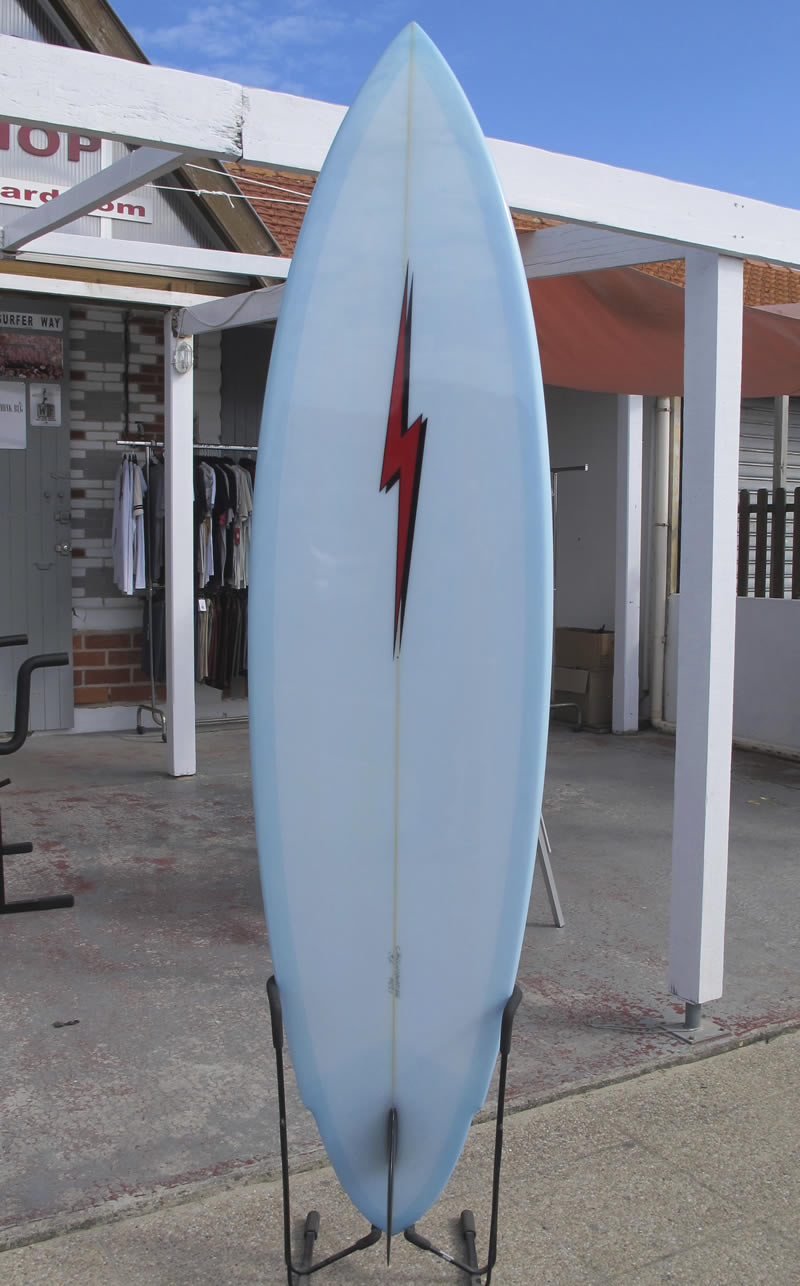 LIGHTNING BOLT Retro Pin Tail Single Fin surfboard shaped by ...