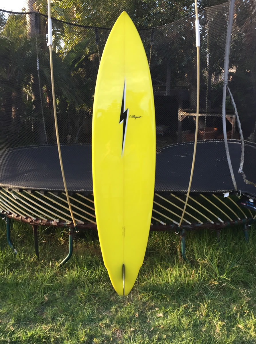 LIGHTNING BOLT Retro Pin Tail Single Fin surfboard shaped by ...