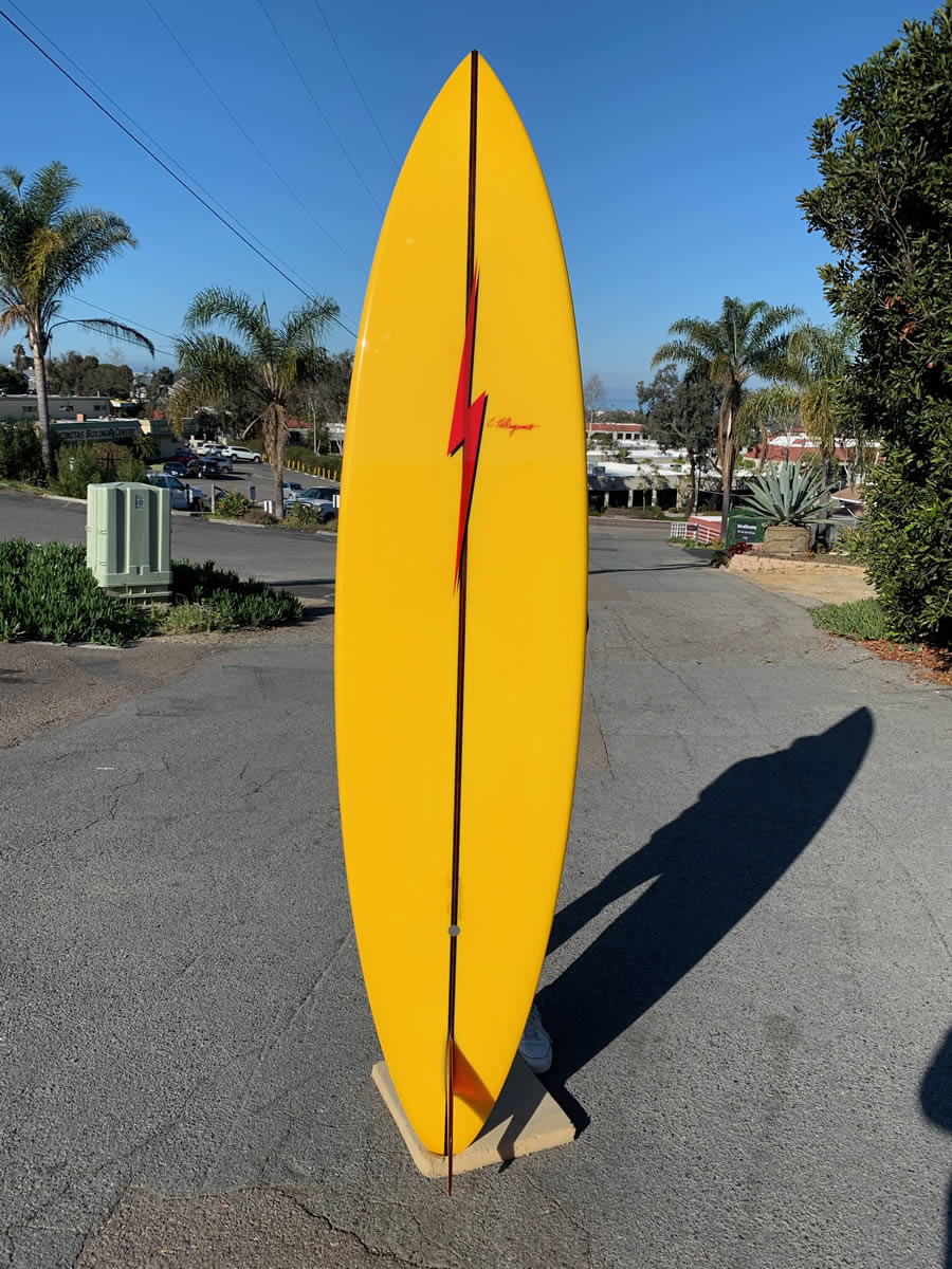 LIGHTNING BOLT Retro Pin Tail Single Fin surfboard shaped by ...