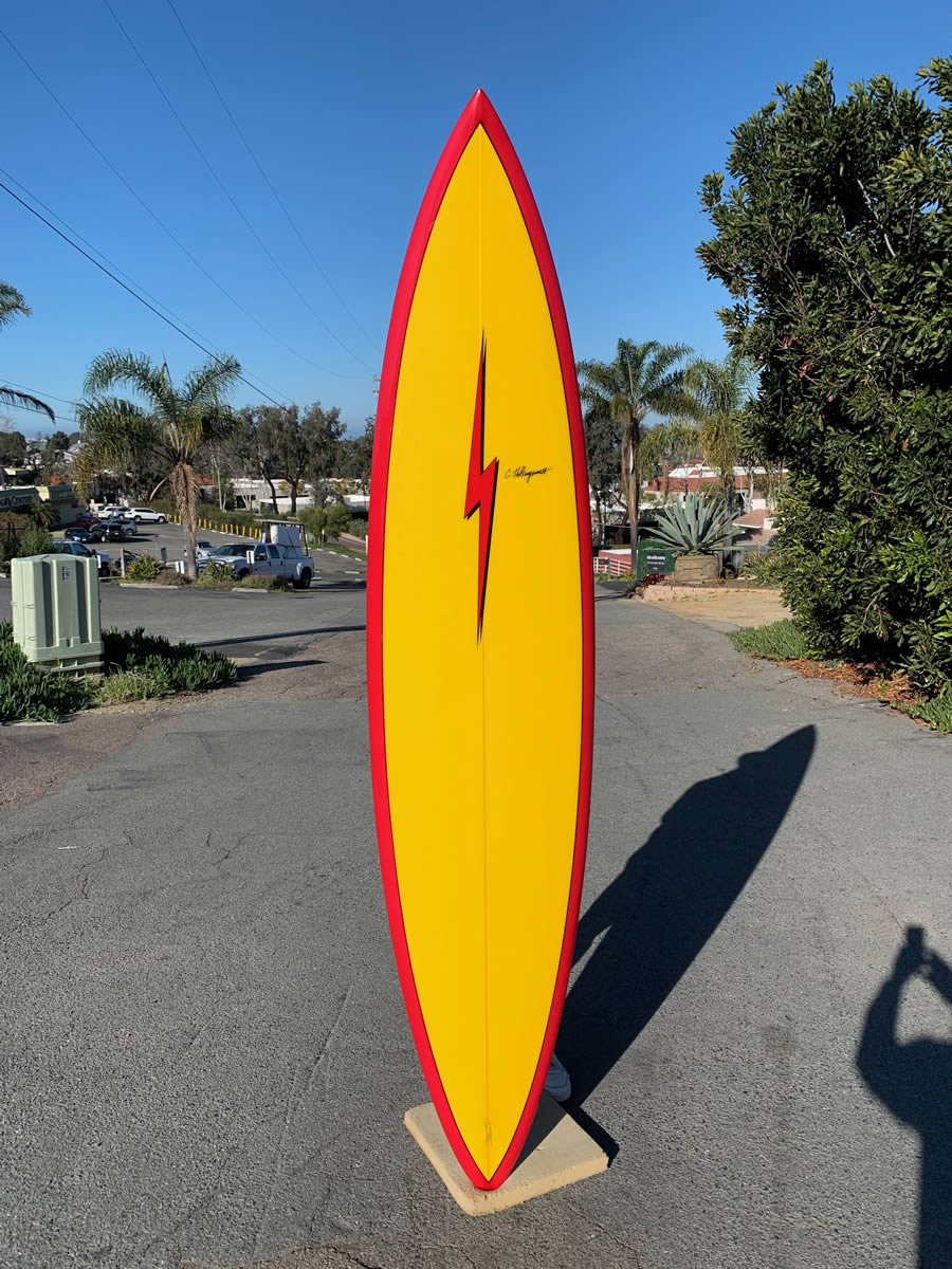 LIGHTNING BOLT Retro Pin Tail Single Fin surfboard shaped by ...