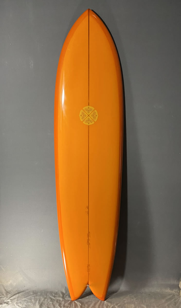JOSH HALL Fish Simmons surfboard shaped by Californian Shaper 
